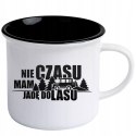 KUBEK RETRO Z TWOIM NADRUKIEM LOGO CZARNY 250 ml