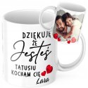 MAGICZNY KUBEK CZARNY DLA TATY Z WŁASNYM ZDJĘCIEM I NADRUKIEM