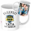 MAGICZNY KUBEK CZARNY DLA TATY Z WŁASNYM ZDJĘCIEM I NADRUKIEM