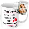 MAGICZNY KUBEK CZARNY DLA TATY Z WŁASNYM ZDJĘCIEM I NADRUKIEM