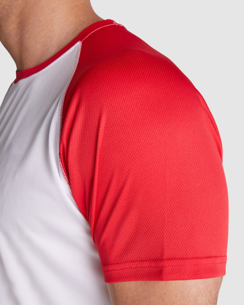 KOSZULKA SPORTOWA KONTRASTOWA ŻÓŁTO-GRANATOWA FLUO KOSZULKA SPORTOWA KONTRASTOWA ŻÓŁTO-GRANATOWA FLUO