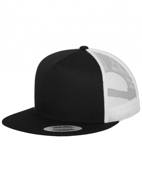 CZAPKA FLEXFIT CLASSIC TRUCKER CZARNO-BIAŁA