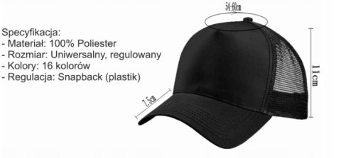 CZAPKA Z DASZKIEM TRUCKER 5 PANELI JHK GRAFITOWA