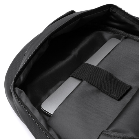 PLECAK ZE SKÓRY Z ODBLASKAMI CZARNY KANSAS