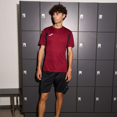 KOSZULKA JOMA WINNER III BORDOWA Z CZARNYM
