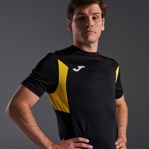 KOSZULKA JOMA WINNER III CZARNA Z ŻÓŁTYM