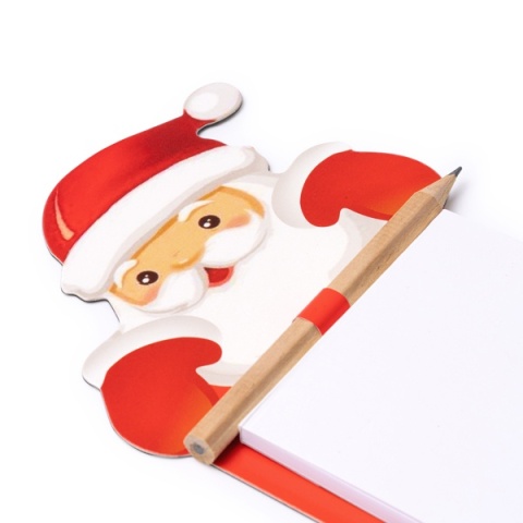 MAGNES ŚWIĄTECZNY Z MOTYWEM ŚWIĘTEGO MIKOŁAJA W ZESTAWIE Z OŁÓWKIEM