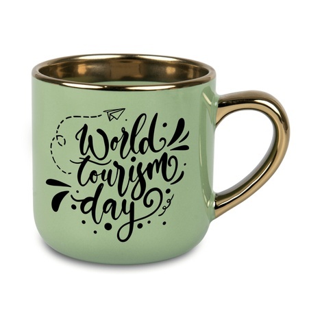 KUBEK ELEGANT SZEROKI, RÓŻNE KOLORY, Z NADRUKIEM, LOGO 400 ml