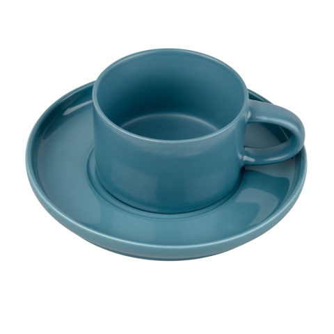 FILIŻANKA MAKARONI Z PODSTAWKĄ, RÓŻNE KOLORY, Z NADRUKIEM 200 ml