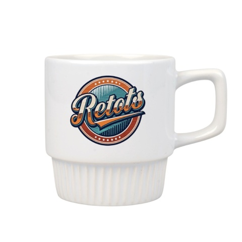 KUBEK KAWOWY CARO BIAŁY Z WŁASNYM NADRUKIEM LOGO 300 ml