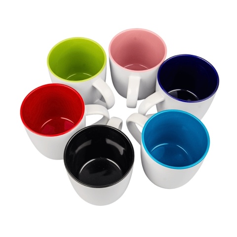 KUBEK KAWOWY BOSTON, KOLOROWE WNĘTRZE, Z NADRUKIEM 290 ml