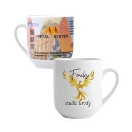 KUBEK KAWOWY PETIT BIAŁY Z WŁASNYM NADRUKIEM LOGO 300 ml