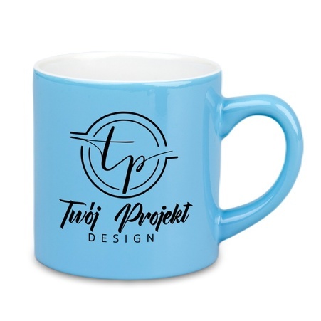 KUBEK KAWOWY LIGHT MINI RÓŻNE KOLORY Z NADRUKIEM LOGO 180 ml