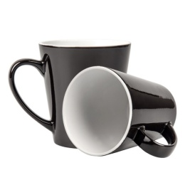 KUBEK LATTE MAGICZNY CZARNY Z WŁASNYM NADRUKIEM 300 ml