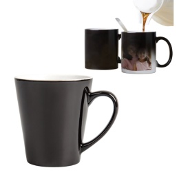 KUBEK LATTE MAGICZNY CZARNY Z WŁASNYM NADRUKIEM 300 ml