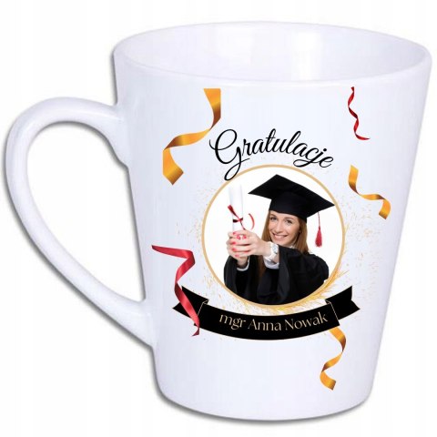 KUBEK LATTE Z KOLOROWYM WNĘTRZEM WŁASNYM NADRUKIEM 300 ml