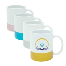 KUBEK MATOWY RING Z BROKATOWYM SPODEM RÓŻNE KOLORY 330 ml