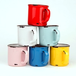 KUBEK VINTAGE RÓŻNE KOLORY Z WŁASNYM NADRUKIEM 280 ml