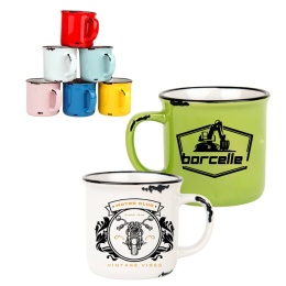 KUBEK VINTAGE RÓŻNE KOLORY Z WŁASNYM NADRUKIEM 280 ml