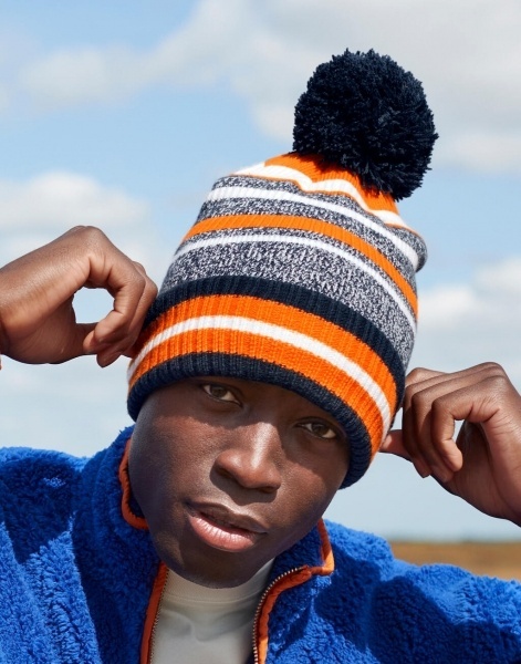 CZAPKA ZIMOWA BEECHFIELD MULTI-SPORT FAN Z POMPONEM NIEBIESKA