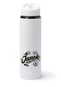 TERMOS TATLON 700 ML ZE SŁOMKĄ BIAŁY Z NADRUKIEM