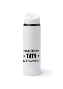 TERMOS TATLON 700 ML ZE SŁOMKĄ BIAŁY Z NADRUKIEM