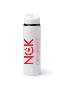 TERMOS TATLON 700 ML ZE SŁOMKĄ BIAŁY Z NADRUKIEM