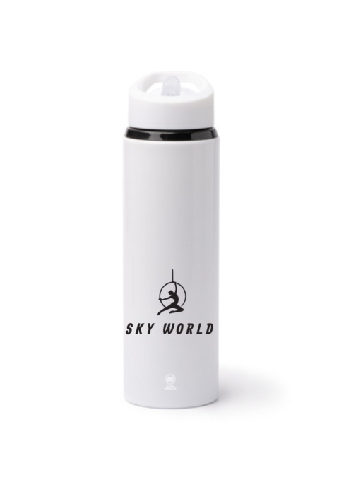 TERMOS TATLON 700 ML ZE SŁOMKĄ BIAŁY Z NADRUKIEM