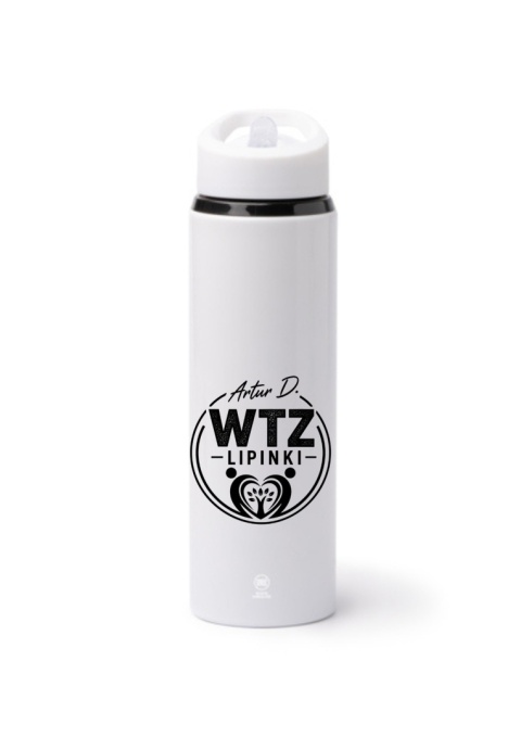 TERMOS TATLON 700 ML ZE SŁOMKĄ BIAŁY Z NADRUKIEM